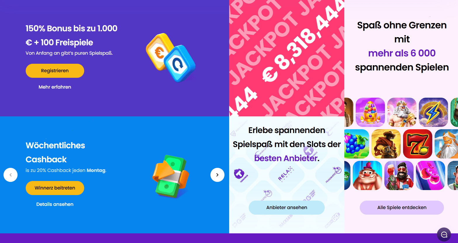 Winnerz Casino - Übersicht der Spiele und verfügbaren Boni